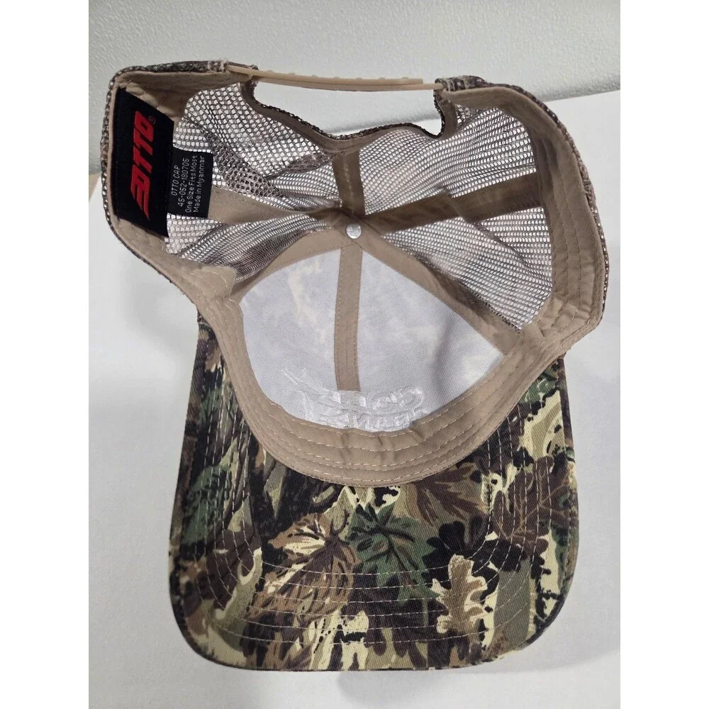 Cole Chaney Mercy Camo snap back trucker hat, mesh back, embroidered